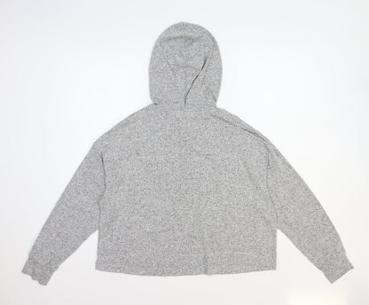 H&M Womens Grey Polyester Pullover Hoodie Size 12 Pullover