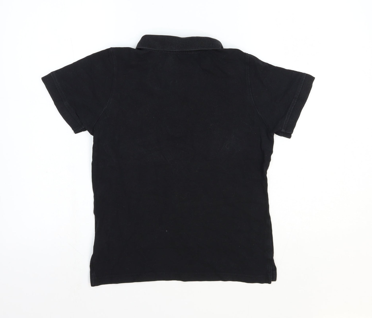 Womens UK Size M Preworn Black Basic Polo
