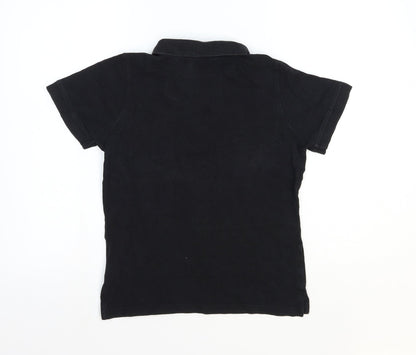 Womens UK Size M Preworn Black Basic Polo