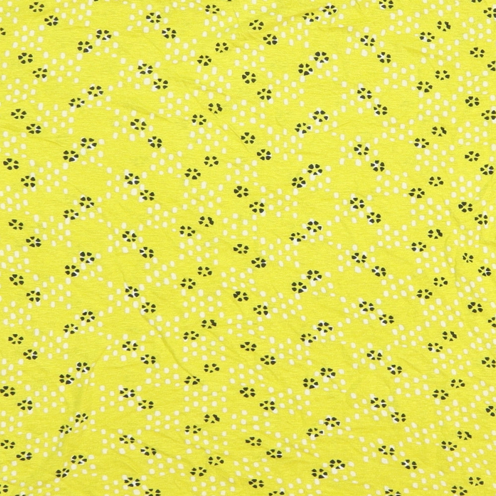 Womens UK Size 8 Per Una Yellow Basic T-Shirt