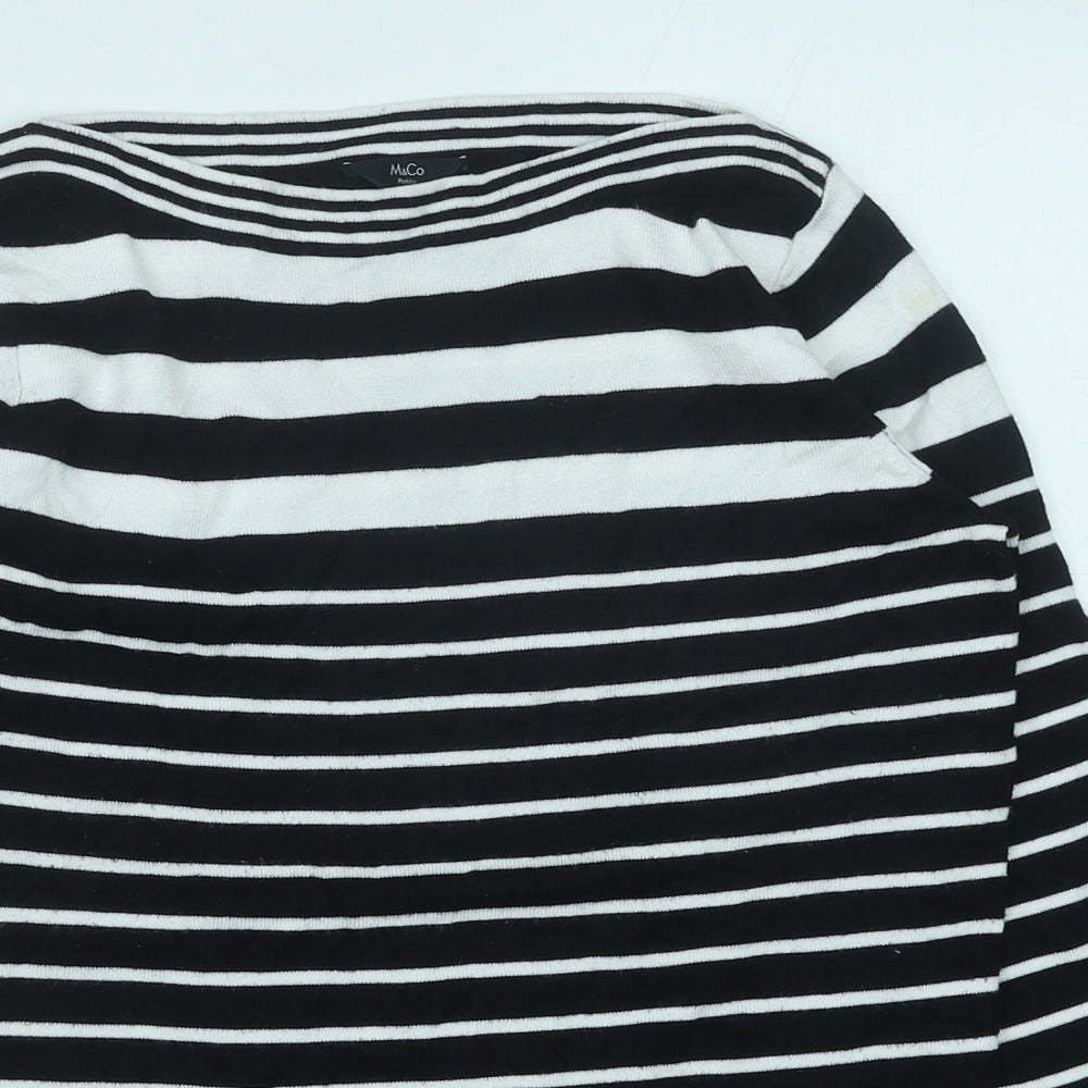 Womens UK Size 10 M&Co Black Pullover Jumper