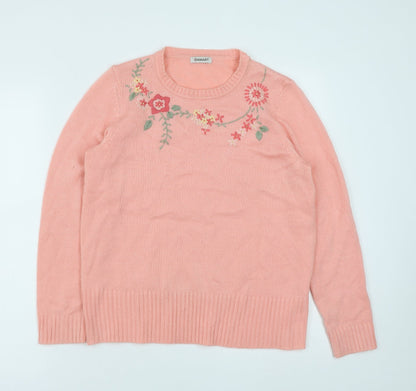 Womens UK Size 10 Damart Pink Pullover Jumper