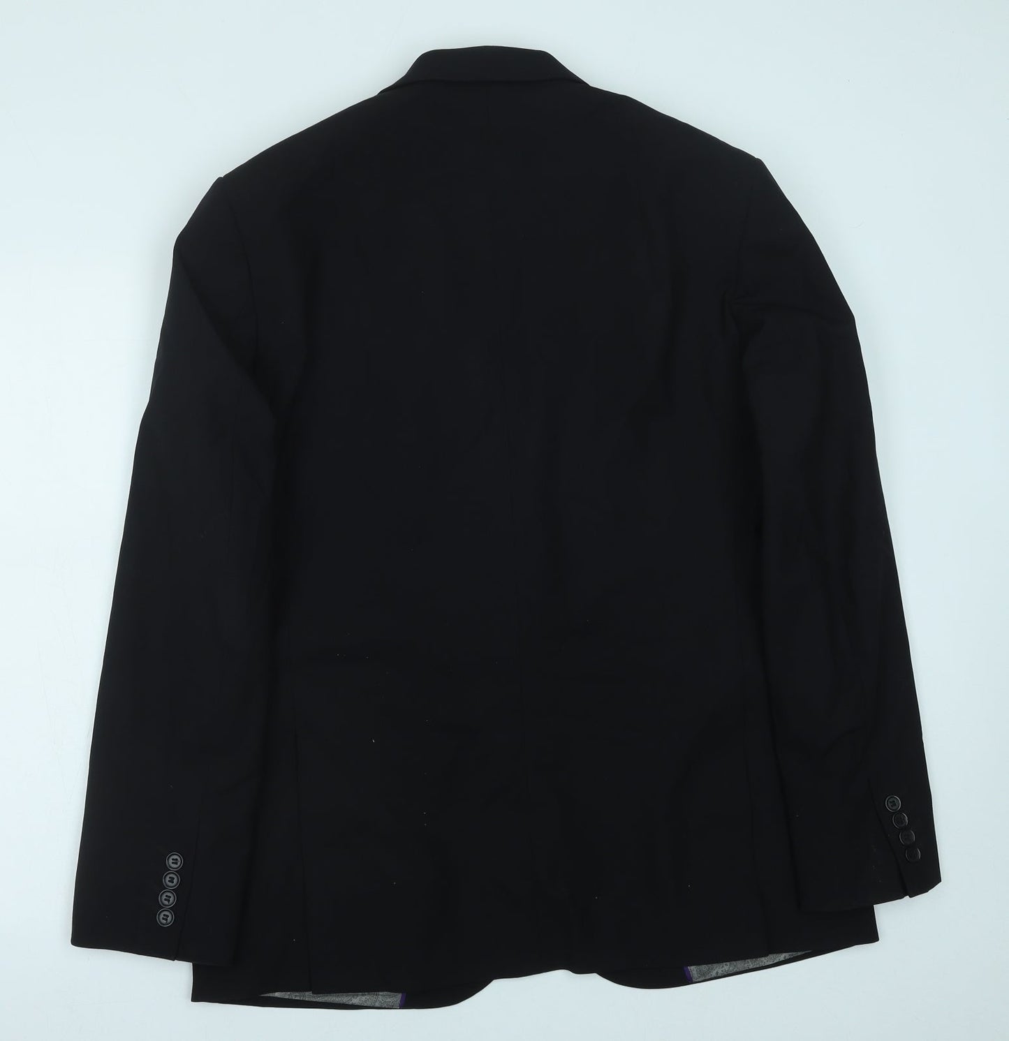 Mens UK Size 42 Simon Jersey Regular Black Suit Jacket
