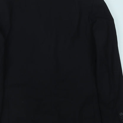 Mens UK Size 42 Simon Jersey Regular Black Suit Jacket