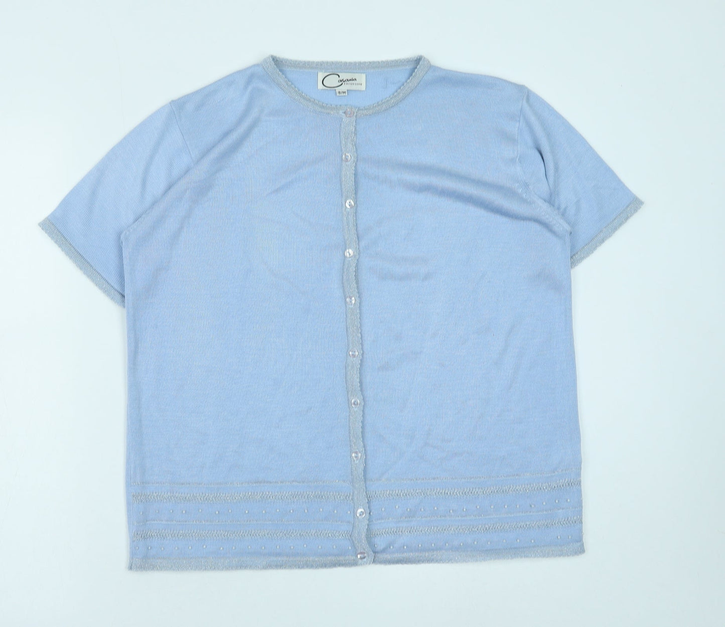 Womens UK Size S Casamia Blue Cardigan Jumper
