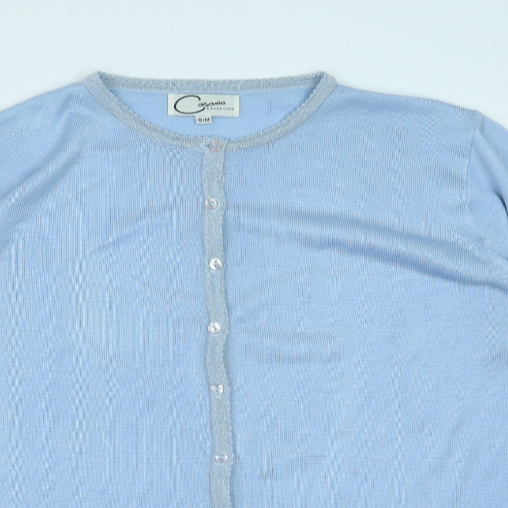 Womens UK Size S Casamia Blue Cardigan Jumper