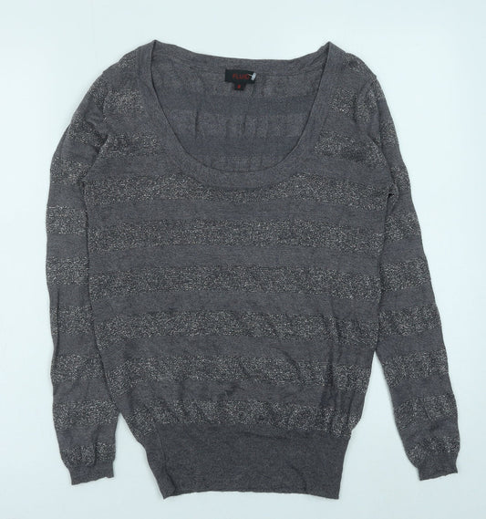 Womens UK Size S Fluid Grey Pullover Jumper