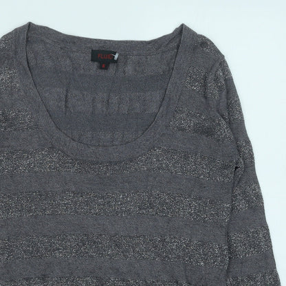 Womens UK Size S Fluid Grey Pullover Jumper