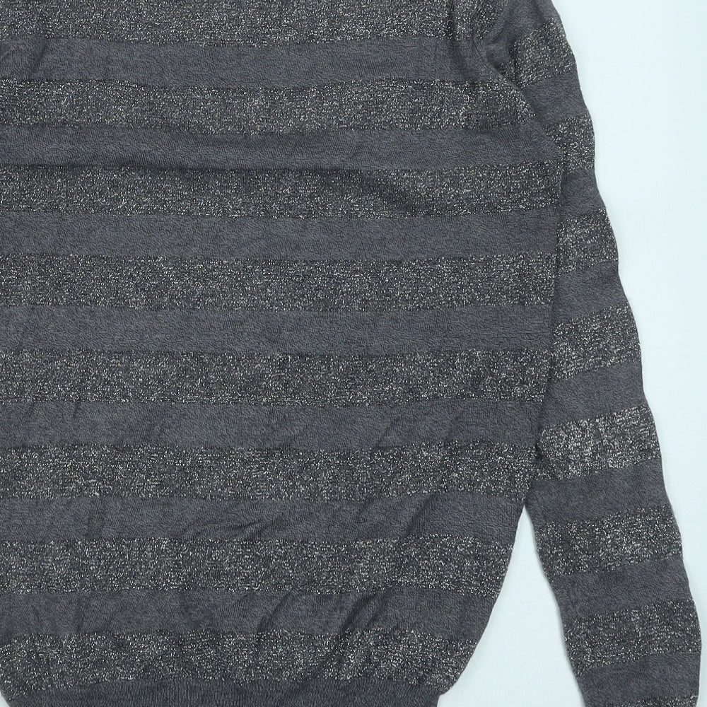 Womens UK Size S Fluid Grey Pullover Jumper