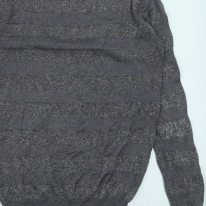 Womens UK Size S Fluid Grey Pullover Jumper