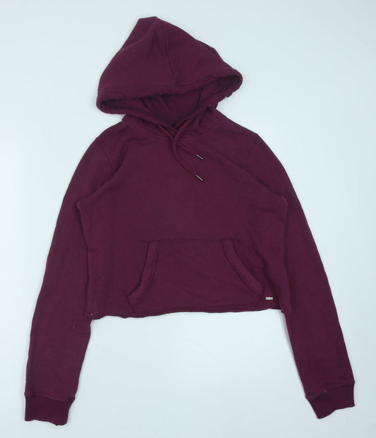 Hollister Womens Purple Polyester Pullover Hoodie Size S Pullover