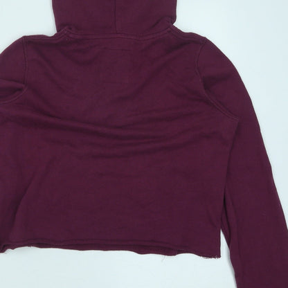 Hollister Womens Purple Polyester Pullover Hoodie Size S Pullover
