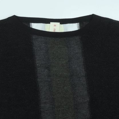 Ferrante Womens Black Round Neck Polyester Pullover Jumper Size M