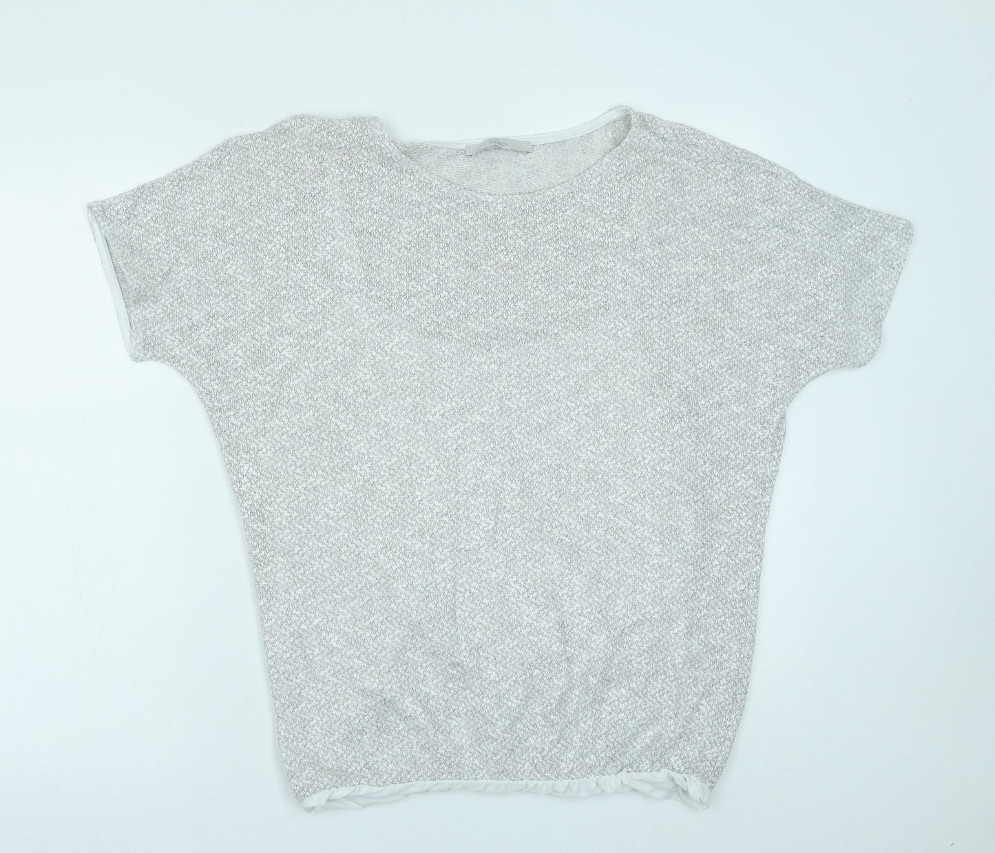 George Womens Grey Viscose Basic Blouse Size 16 Round Neck