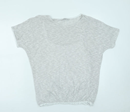 George Womens Grey Viscose Basic Blouse Size 16 Round Neck