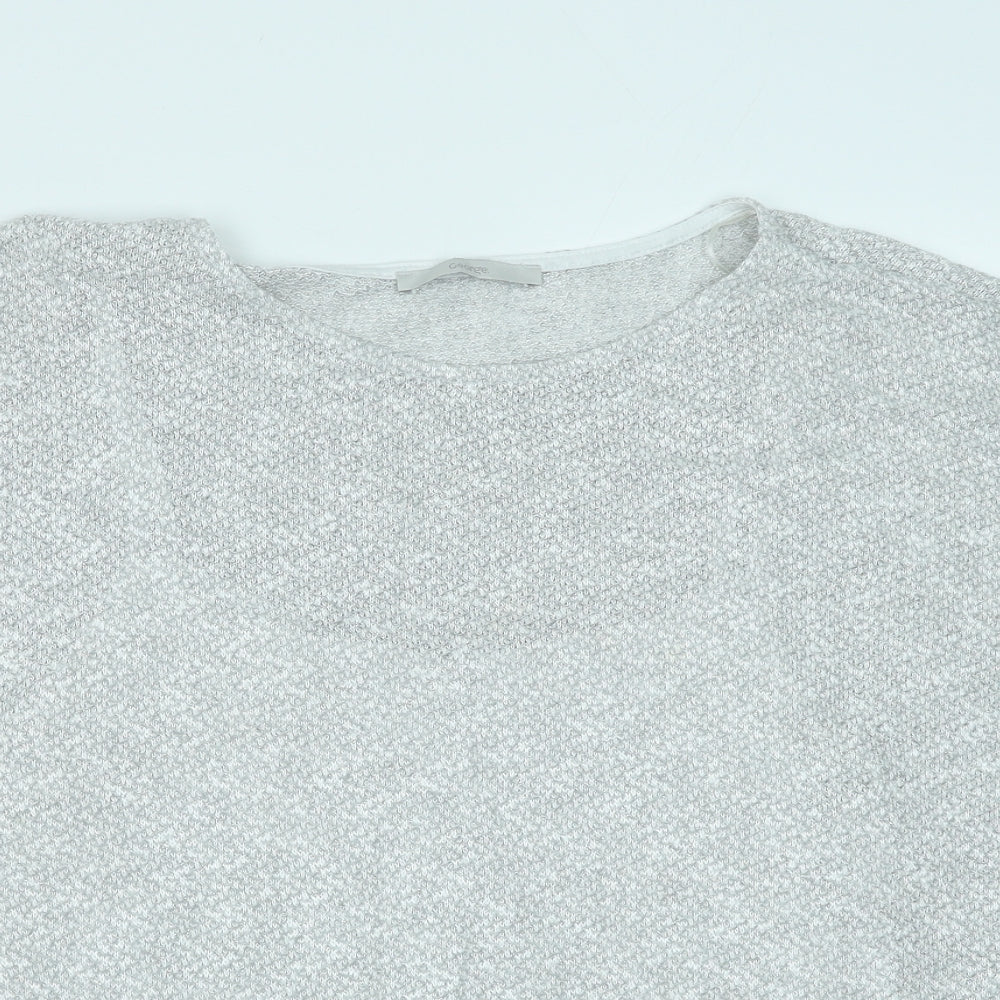 George Womens Grey Viscose Basic Blouse Size 16 Round Neck