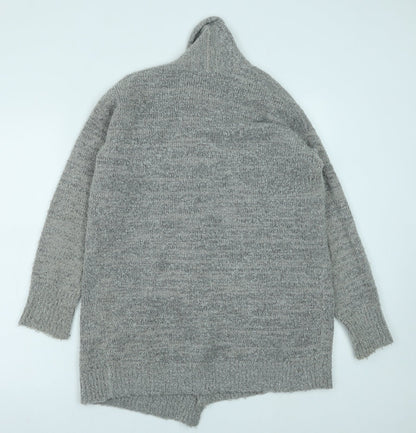 FOREVER 21 Womens Grey V-Neck Acrylic Cardigan Jumper Size M