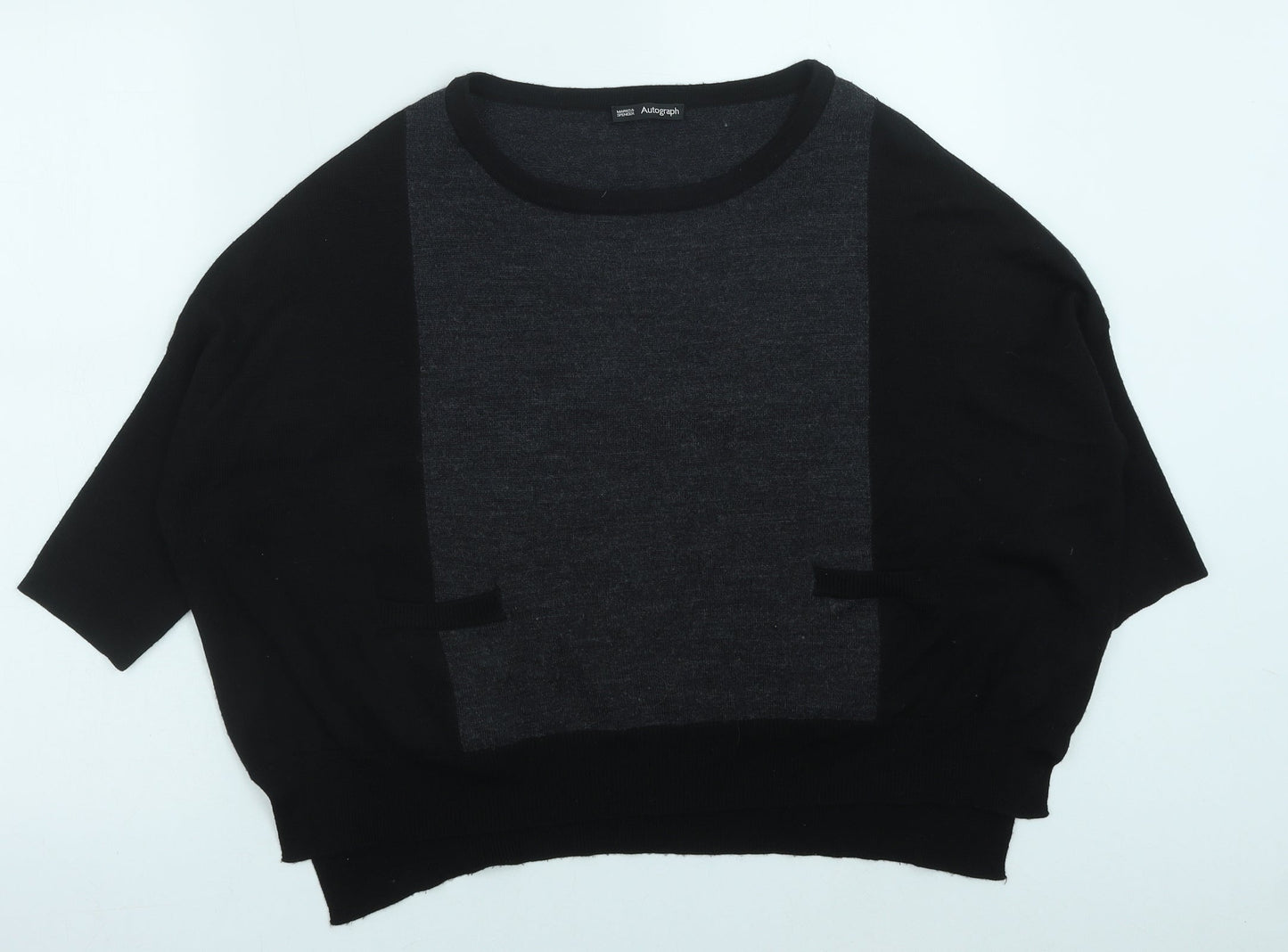 Womens UK Size 12 Marks and Spencer Black Pullover Jumper