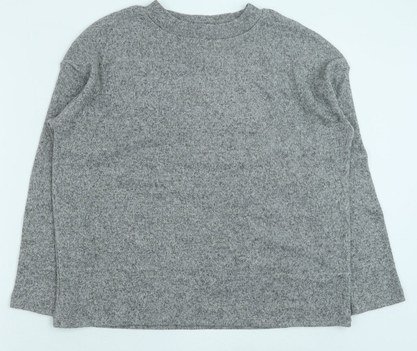 F&F Womens Grey Round Neck Polyester Pullover Jumper Size S