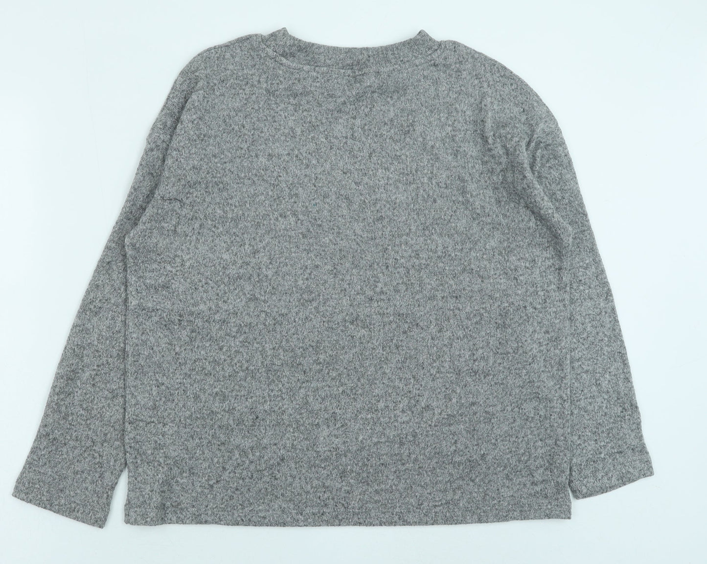 F&F Womens Grey Round Neck Polyester Pullover Jumper Size S