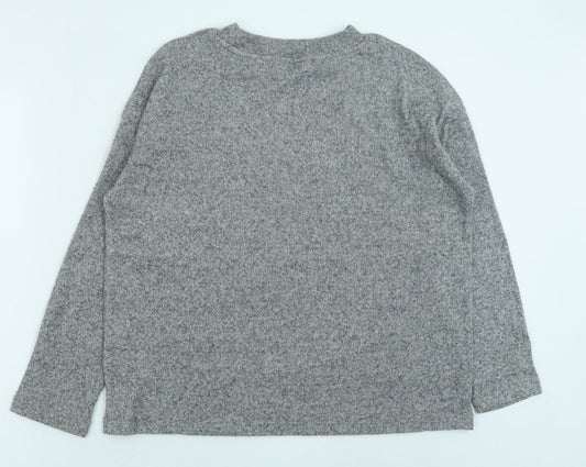 F&F Womens Grey Round Neck Polyester Pullover Jumper Size S