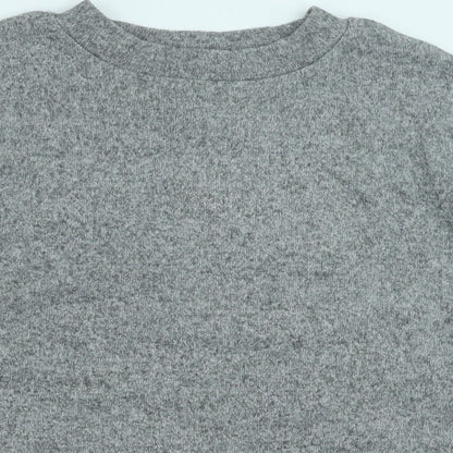 F&F Womens Grey Round Neck Polyester Pullover Jumper Size S