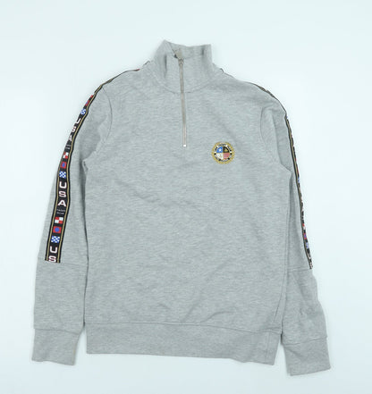 Topman Mens Grey Cotton Pullover Sweatshirt Size XS