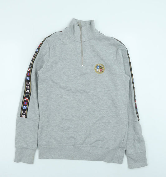 Topman Mens Grey Cotton Pullover Sweatshirt Size XS