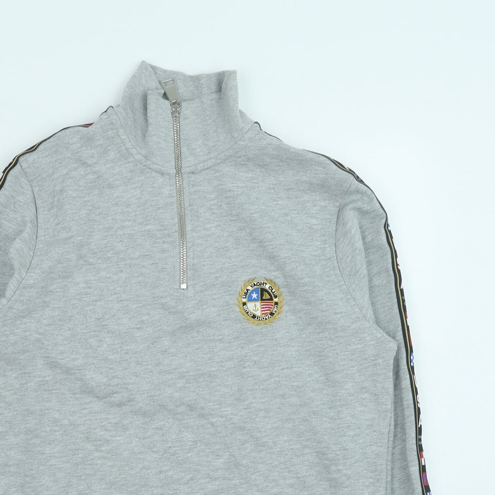 Topman Mens Grey Cotton Pullover Sweatshirt Size XS