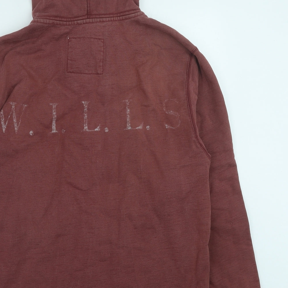 Womens UK Size 8 Jack Wills Pink Pullover Hoodie