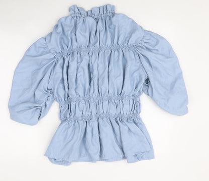 Womens UK Size XS Vera Moda Blue Basic Blouse