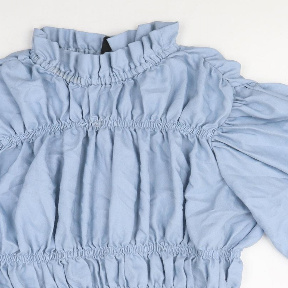 Womens UK Size XS Vera Moda Blue Basic Blouse