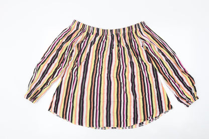 Womens UK Size 12 Select Multicoloured Basic Blouse