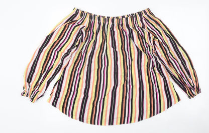 Womens UK Size 12 Select Multicoloured Basic Blouse