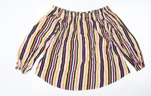 Womens UK Size 12 Select Multicoloured Basic Blouse