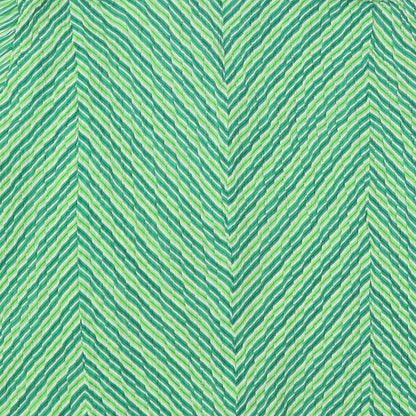 Epilogue Womens Green Geometric Polyester Basic Button-Up Size 18 Collared