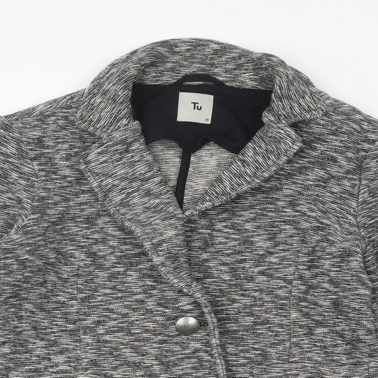 TU Womens Grey Jacket Size 10 Button