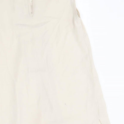 Womens UK Size 8 Warehouse Beige Basic Tank