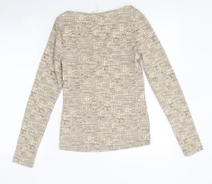 Womens UK Size S H&M Beige Basic T-Shirt