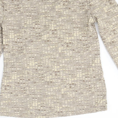 Womens UK Size S H&M Beige Basic T-Shirt