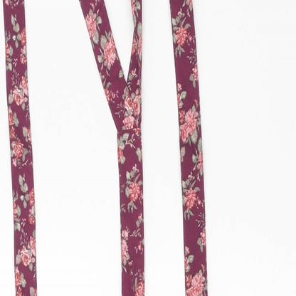 NEXT Girls Purple Floral Polyester Dungaree Shorts Shorts Size 13 Years Regular