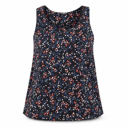 Collections Womens Multicoloured Floral Polyester Basic Tank Size M Scoop Neck