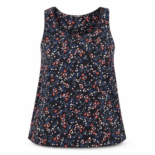 Collections Womens Multicoloured Floral Polyester Basic Tank Size M Scoop Neck