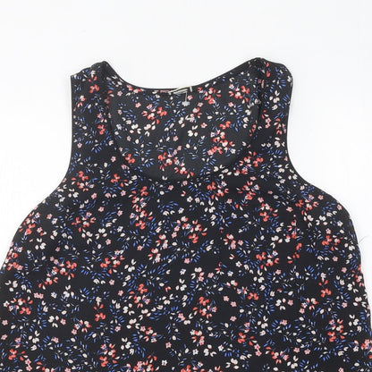Collections Womens Multicoloured Floral Polyester Basic Tank Size M Scoop Neck