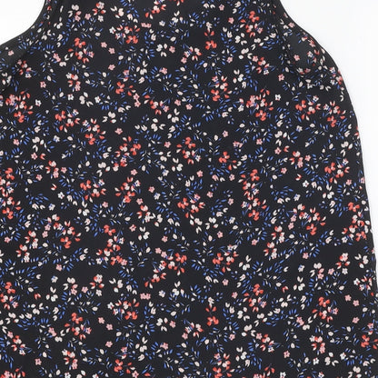 Collections Womens Multicoloured Floral Polyester Basic Tank Size M Scoop Neck