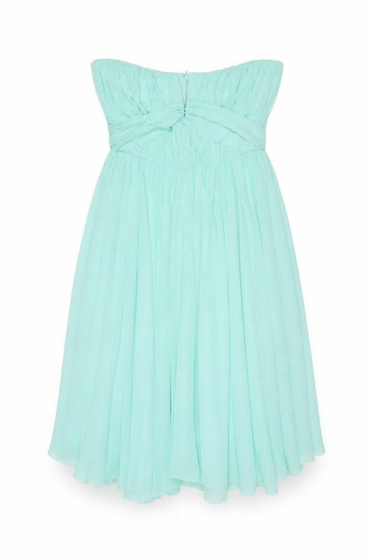 ASOS Womens Blue Polyester Mini Size 10 Off the Shoulder Zip