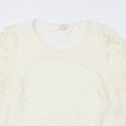 Womens UK Size 22 Julipa Ivory Basic T-Shirt