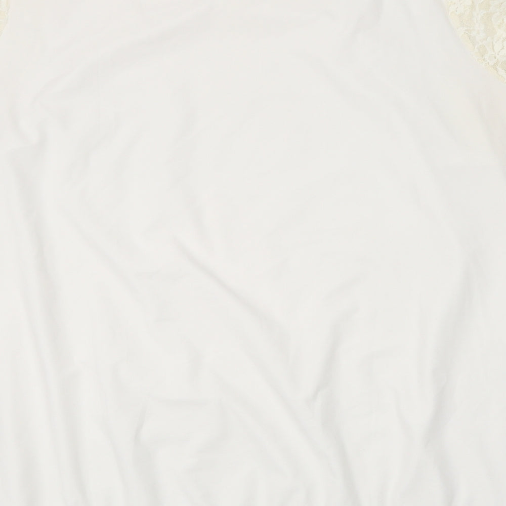 Womens UK Size 22 Julipa Ivory Basic T-Shirt