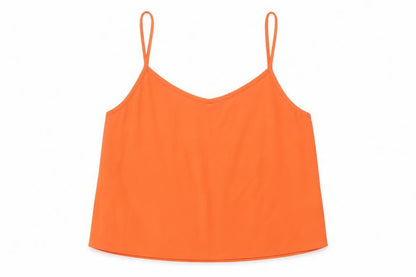 Womens UK Size 10 Topshop Orange Basic Tank