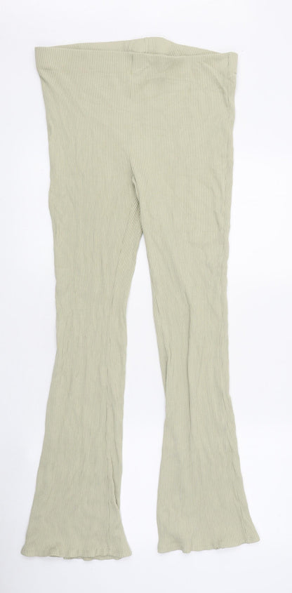 Womens UK Size L H&M Regular Fit  Green Trousers